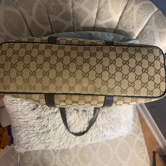 Gucci Brown Canvas Tote New with Strap - Picture 3 of 10